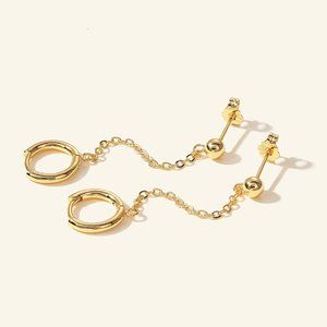 Women | 18K Gold Huggie Earrings | Lightweight Chunky Hoops for Girls